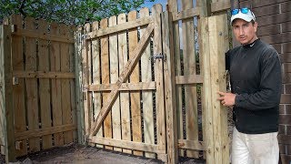 How To Build A Fence Gate Perfect Mount Trick [upl. by Meill]