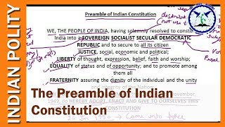 The Preamble  Constitution of India  Indian Polity  SSC CGL  by TVA [upl. by Ches]