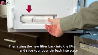 LG Refrigerator  How to Change the Water Filter 4 DoorFrench Door [upl. by Ahon875]