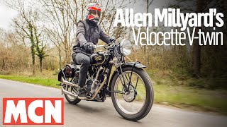 Allen Millyards homemade Velocette Vtwin  MCN  Motorcyclenewscom [upl. by Aidua]