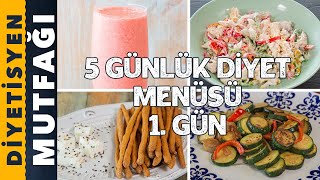 5 GÜNLÜK DİYET MENÜSÜ  1 GÜN  Diyetisyen Andaç Yeşilyurt [upl. by Anayi]