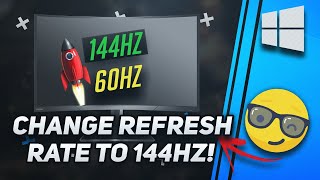 How to Change Monitor Refresh Rate to 144hz or 240hz Tutorial [upl. by Dinsmore]