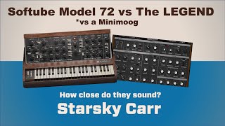 Softube Model 72 vs Minimoog vs Synapse Legend A Review and demo of Softube Model 72 [upl. by Fawne543]