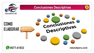 Como Elaborar Conclusiones Descriptivas [upl. by Lewendal]