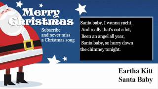 Eartha Kitt  Santa Baby  Lyrics Paroles [upl. by Ninnette585]