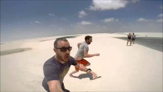 Dune jumping Lencois Maranhenses Brazil Most beautiful place on earth [upl. by Berne]