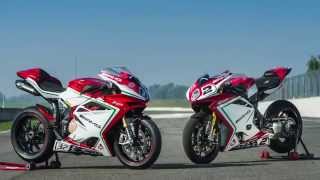 MV Agusta F4 RC vs F3 800 RC onboard  Motorcyclenewscom [upl. by Nahgaem]