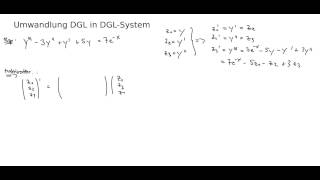 Umwandlung einer DGL in ein DGLSystem [upl. by Veradi464]