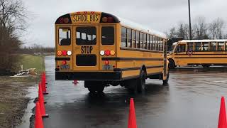 School Bus Class B CDL skills drivers side parallel parking [upl. by Adiaros747]