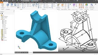 Autodesk inventor Tutorial for beginners Exercise 4 [upl. by Mensch530]