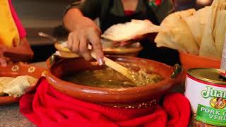 Juanitas Tamale Recipe Pork in Green Chile Sauce by Abuelas Kitchen [upl. by Ahseiyn]