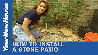 How to Install a Natural Stone Patio  Do It Yourself [upl. by Caia]