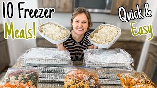 10 Easy Freezer Meals Prep  OVEN BAKED amp SLOW COOKER  Julia Pacheco [upl. by Atims]