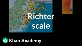 Richter scale  Logarithms  Algebra II  Khan Academy [upl. by Aldis]