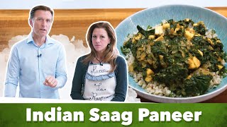 Keto Indian Saag Paneer Recipe  Easy and Low Carb  Karen and Eric Berg [upl. by Haland504]