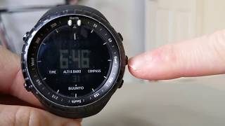 Suunto Core Changing the Time and Date [upl. by Netsryk]