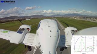 DA 42 NG Demonstration Engine Failure during Takeoff [upl. by Xet]