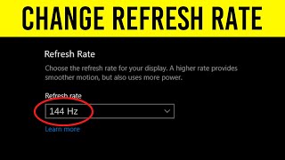 How to Change Your Monitors Refresh Rate hz in Windows 10 [upl. by Yeltnarb]