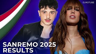 🇮🇹 Sanremo 2025 Results [upl. by Relyks745]