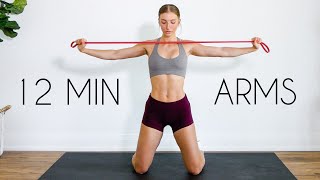 12 min UPPER BODY RESISTANCE BAND Workout At Home [upl. by Tlevesor42]