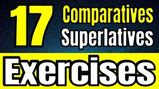 COMPARATIVES and SUPERLATIVES Exercises in English to practice 2020 [upl. by Eiralav865]