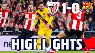 HIGHLIGHTS  Athletic de Bilbao 1  FC Barcelona 0 [upl. by Novi313]