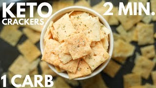 1 Carb Keto Crackers  EASY KETO RECIPES [upl. by Nathaniel]