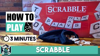 How to Play Scrabble in 3 Minutes Scrabble Boardgame Rules [upl. by Anoid]