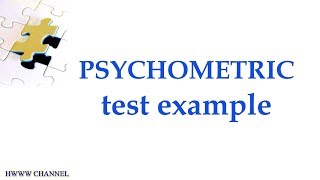 FREE PSYCHOMETRIC TEST SAMPLES [upl. by Eislehc461]