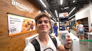 IL SUPERMERCATO DEL FUTURO SENZA CASSE Amazon GO a New York [upl. by Horodko]