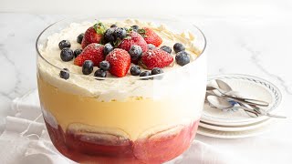 Super Easy Australian Trifle with Custard Simplified Recipe [upl. by Hoxie]