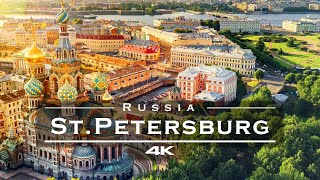 Saint Petersburg Russia 🇷🇺  by drone 4K [upl. by Edivad]