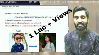 Financial instruments  CA Final  Ind As 32 107 and 109  financial instrument  CA Pratik Jagati [upl. by Zetrac15]