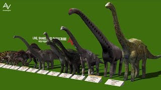 Dinosaur Size Comparison 3D  Smallest to Biggest [upl. by Yorled]