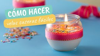 Cómo hacer velas caseras fáciles [upl. by Dwyer]