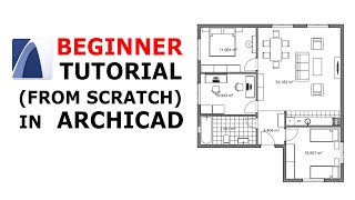 ARCHICAD Tutorial  BASIC FLOOR PLAN [upl. by Ulrich]