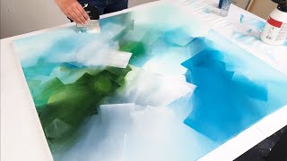 5 Abstract Acrylic Paintings WOW  Easy Painting Techniques [upl. by Eimar]