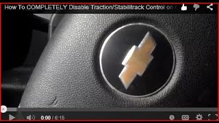 How To COMPLETELY Disable TractionStabilitrack Control on GMChevy [upl. by Leval]