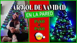 🎄 ÁRBOL DE NAVIDAD EN LA PARED PASO A PASO  Maleja Vargas [upl. by Gorton]