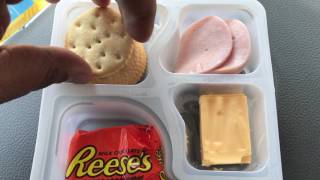 Lunchables Turkey and American Cracker Stackers Snack Review [upl. by Branen413]