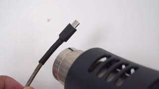 HOT TO REPAIR USB CABLE WITH HEAT SHRINK TUBE [upl. by Batchelor]