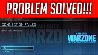 How to Fix Unable to Access Online Services  Modern Warfare and Warzone Bug Solved Fast [upl. by Nal]