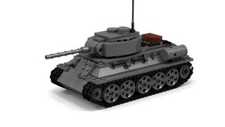 Lego WWII T34 Tank Instructions [upl. by Van831]