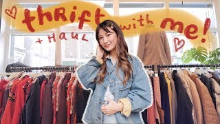 come thrifting with me in london  try on haul [upl. by Dloreh]