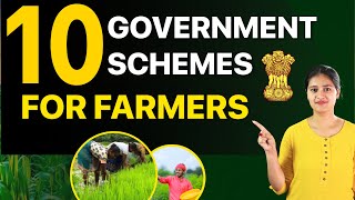 10 Government Schemes for Farmers 2022  Central Government Schemes for Farmers [upl. by Ellerol]