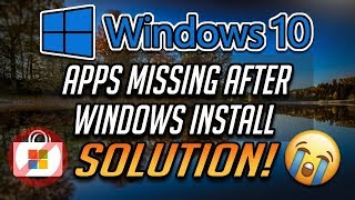 Fix Apps Missing After Installing Windows 10  2025 [upl. by Cacia957]