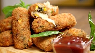 Potato Croquettes Recipe  Easy To Make Snack Recipe  The Bombay Chef  Varun Inamdar [upl. by Adlei114]