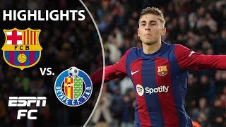 Barcelona vs Getafe  LALIGA Highlights  ESPN FC [upl. by Glorianna]