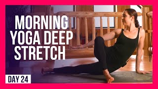 10 min Morning Yoga DEEP Stretch – Day 24 DEEP FULL BODY STRETCH [upl. by Ahsinuq]