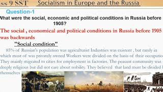 What were the social economic and political condition in Russia before 1905 Class 9 History [upl. by Vonni]